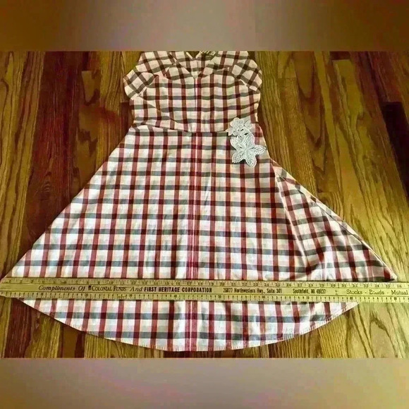 A NEW DAY - Plaid Sundress. Size 6. Vneck front and back. - Picture 6 of 8